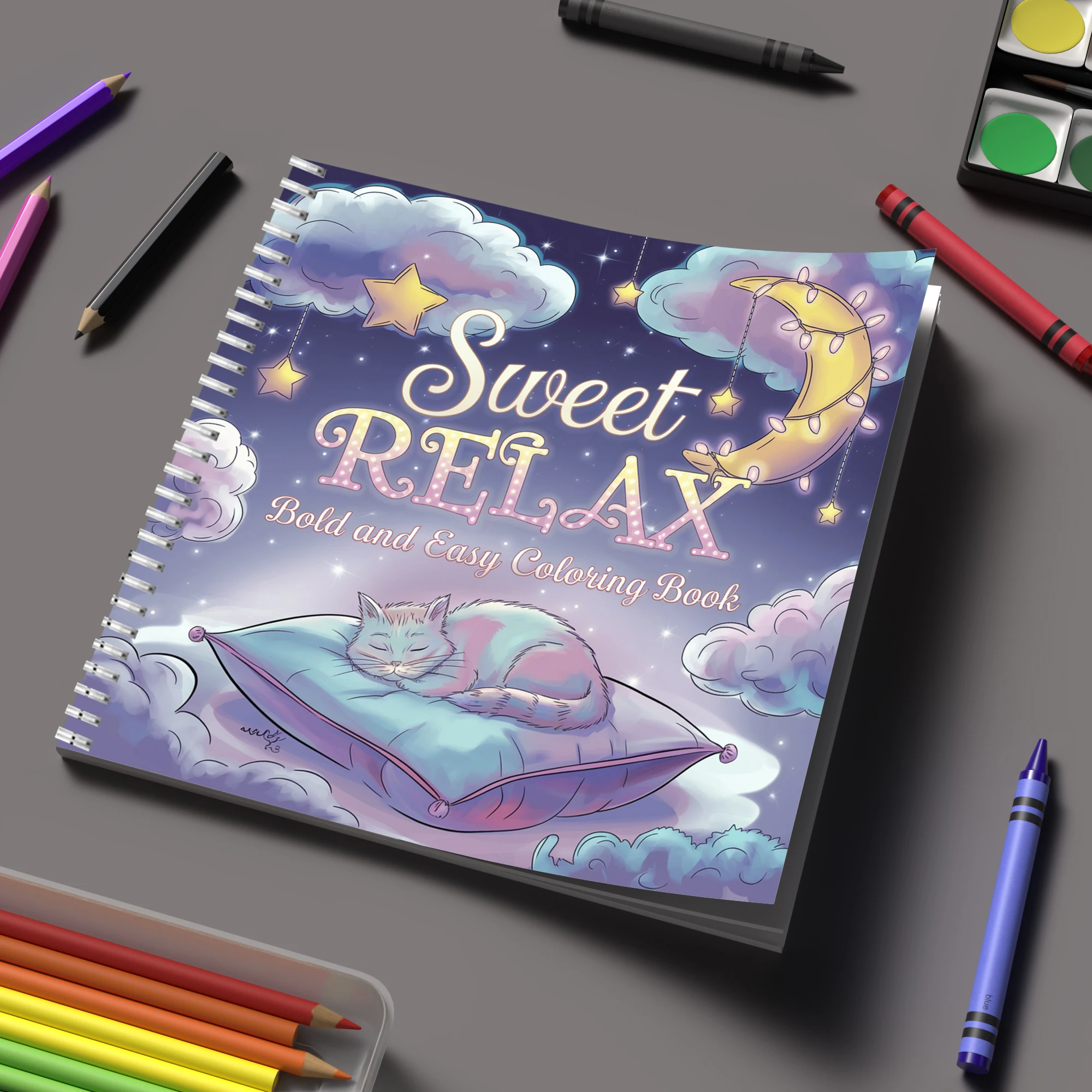 School Supplies - Coloring Book Sweet Relax for Adult
