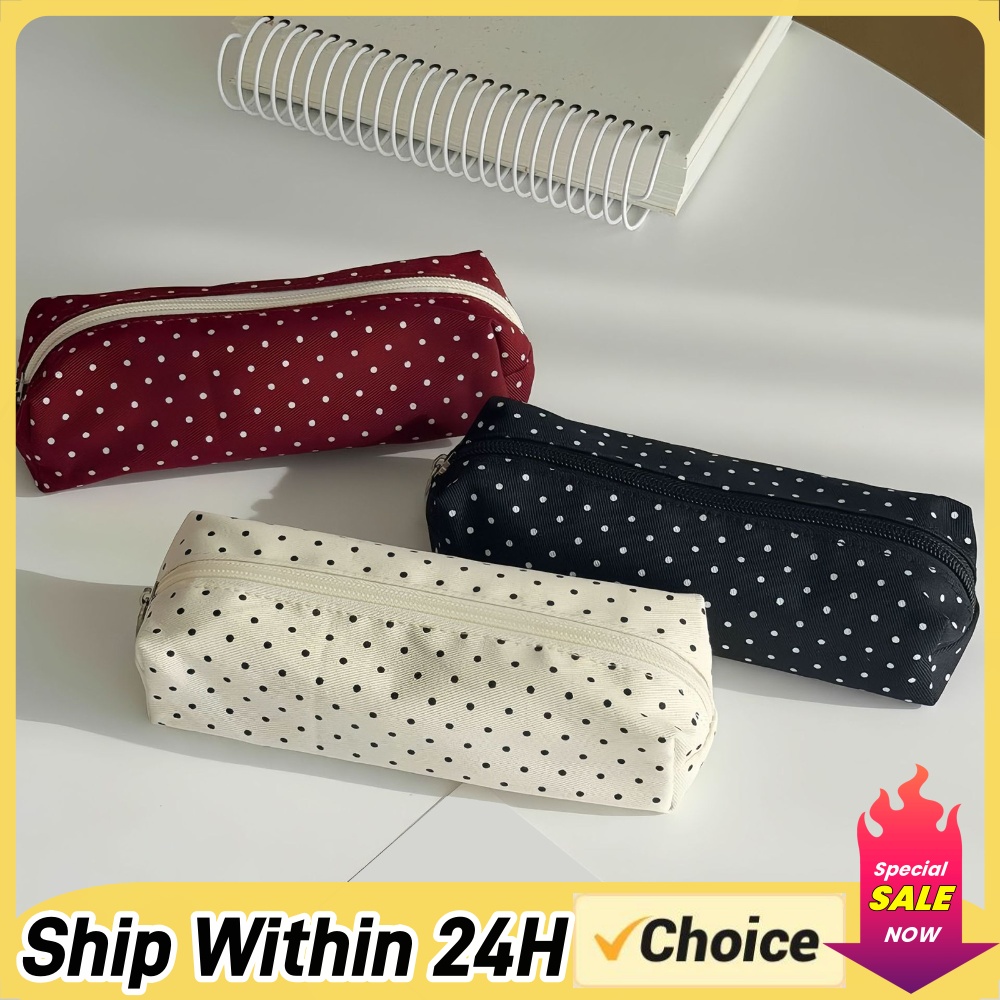 Cute Polka Dot Pencil Case Aes - огляд і ціна Aesthetic Large Pencil Case Pouch