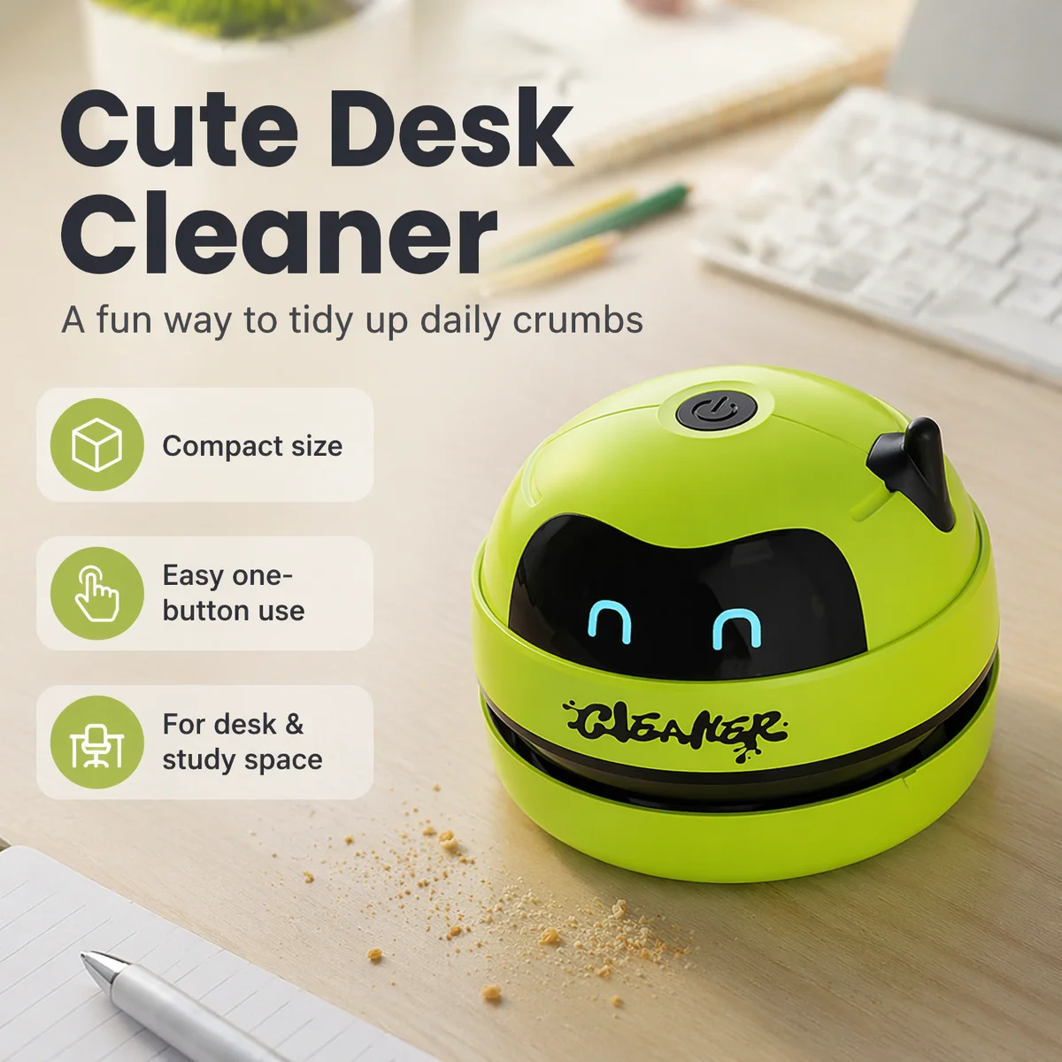 Cartoon Mini Desktop Vacuum Cl - огляд і ціна Mini Desktop Vacuum Cleaner For Eraser Dust